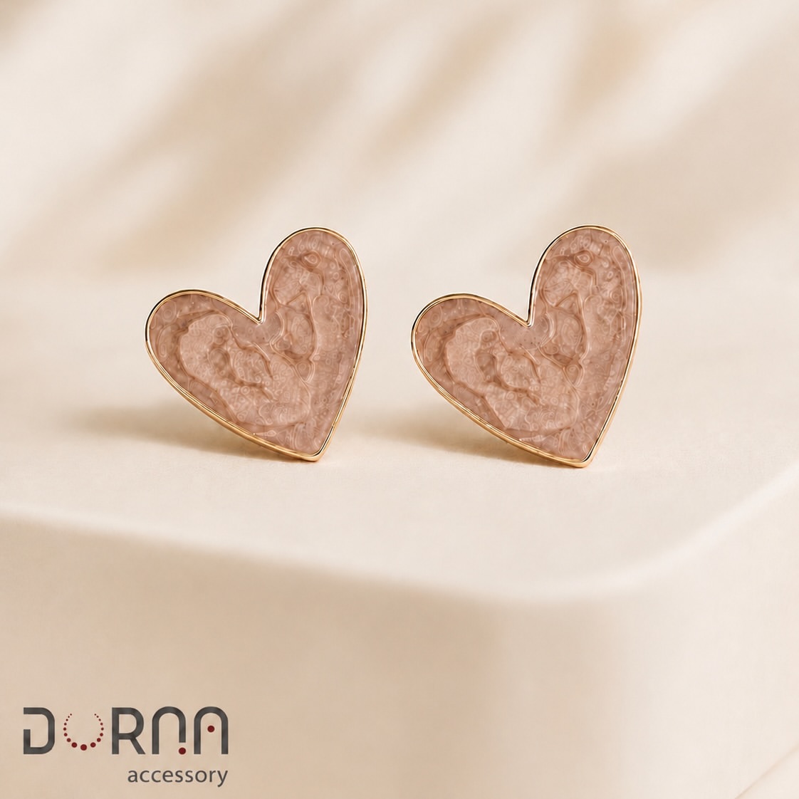 گوشواره میناکاری قلبی