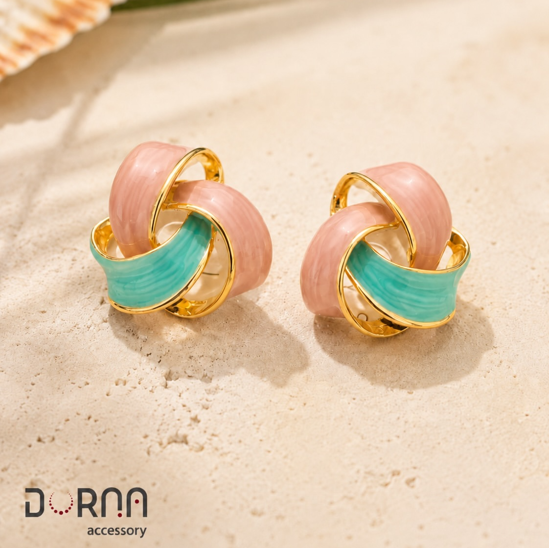 گوشواره میناکاری آفتاب